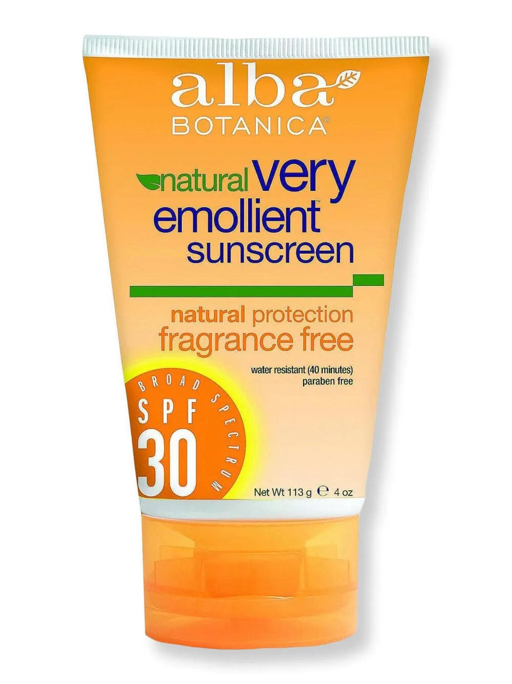 Alba Botanica Very Emollient SPF 30 Fragrance Free 4 oz