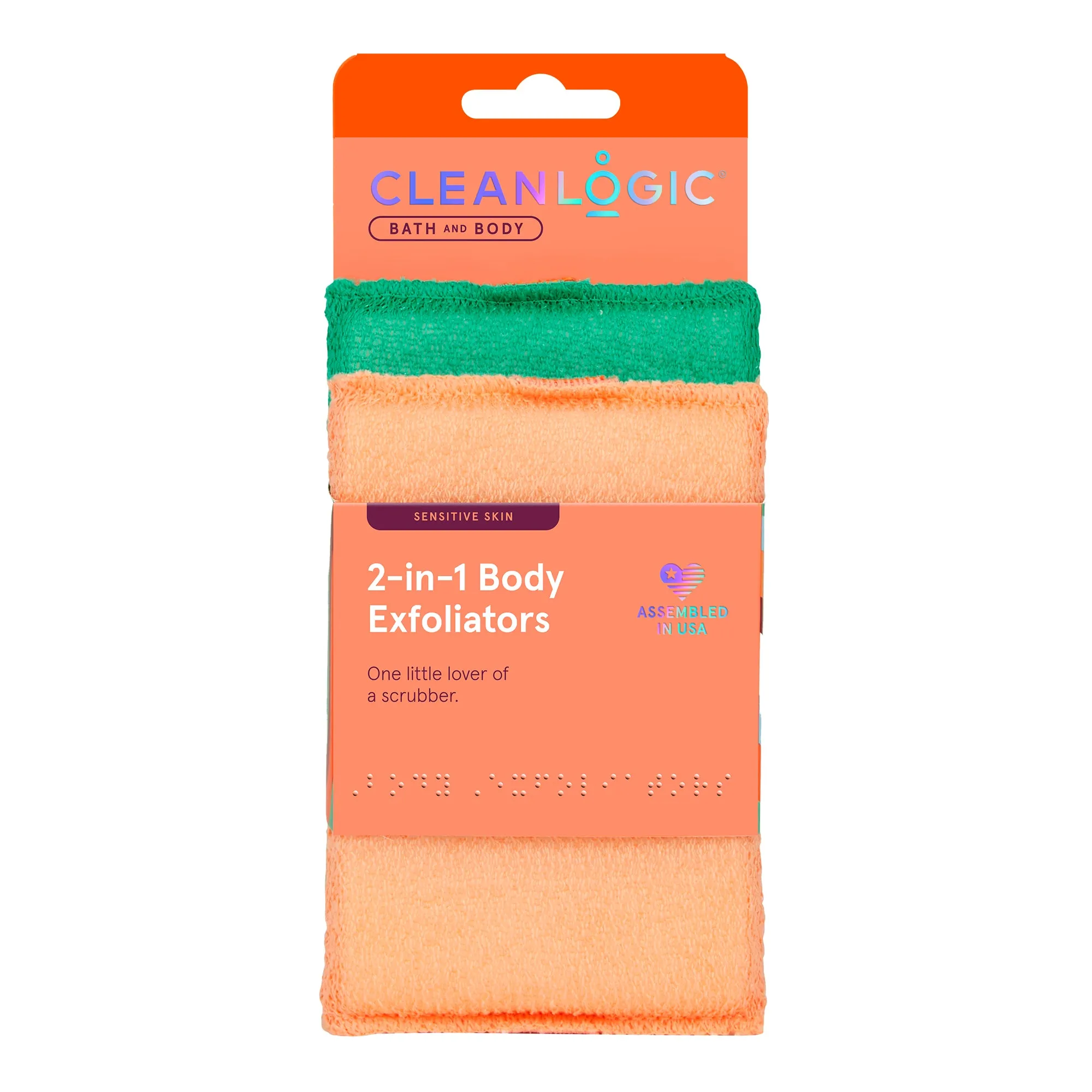 Bath and Body Sensitive Skin 2-in-1 Body Exfoliators, 2 Pack, 3 Count