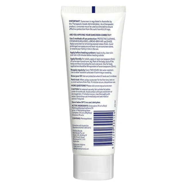 Cancer Council Face Day Wear Moisturiser Invisible SPF50  75ml