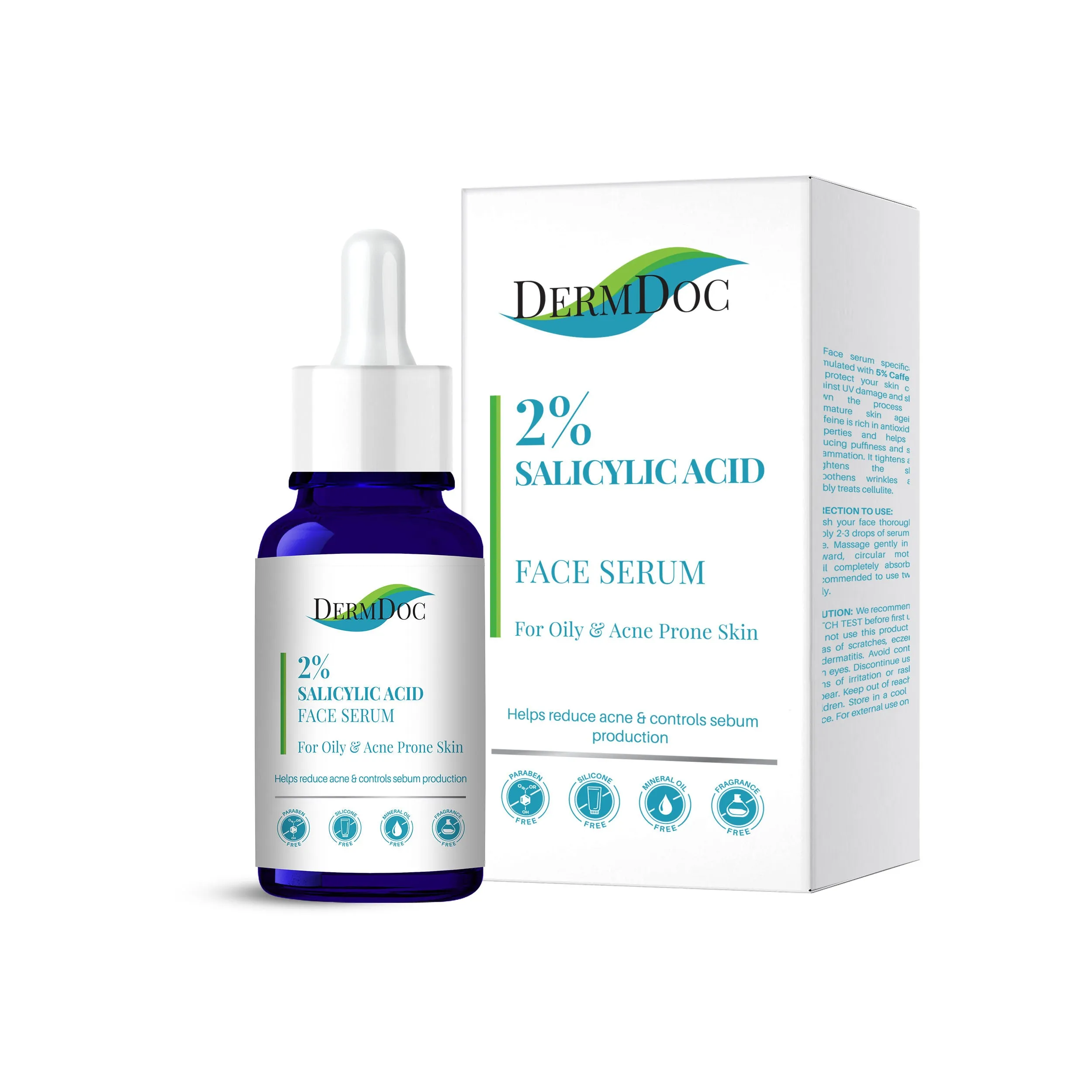 DermDoc 2% Salicylic Acid Face Serum (15 ml)| salicylic acid serum , blackheads remover , serum for oily skin , acne treatment , anti acne serum , acne scar removal , anti acne , salycylic acid serum