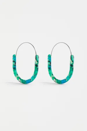 ELK Aki Hoop Earring - Green