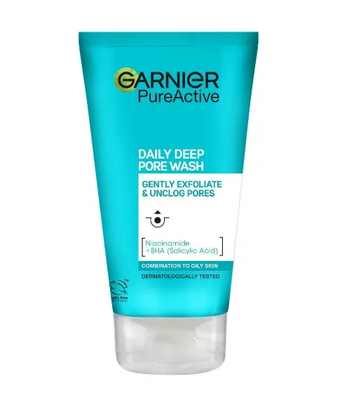 Garnier Pure Active Daily Deep Pure Wash Anti Blemish & Shine - 150ml