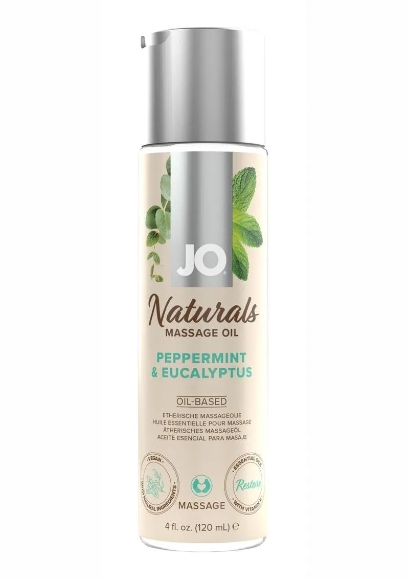 JO Naturals Peppermint and Eucalyptus Massage Oil