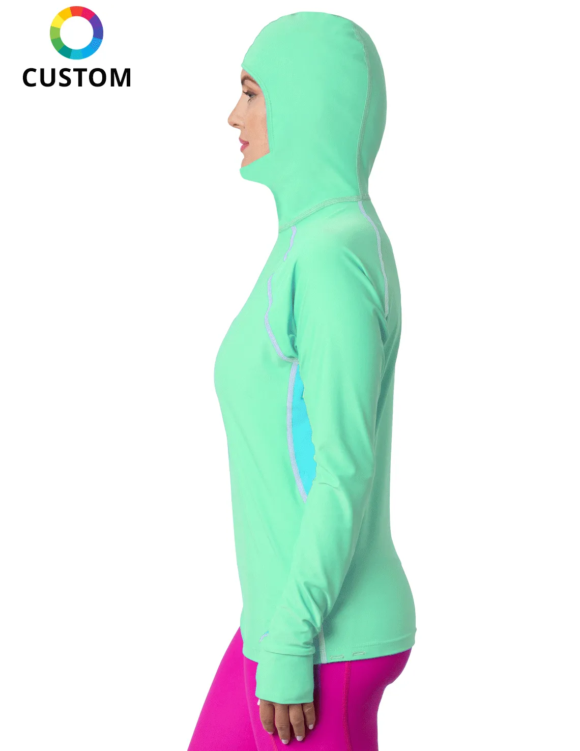 MEN AND WOMEN CUSTOM SNORKEL HOODIE LONG SLEEVE RASH GUARD