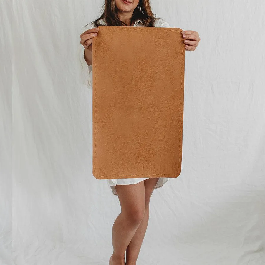 Mini Leather Mat - Tan