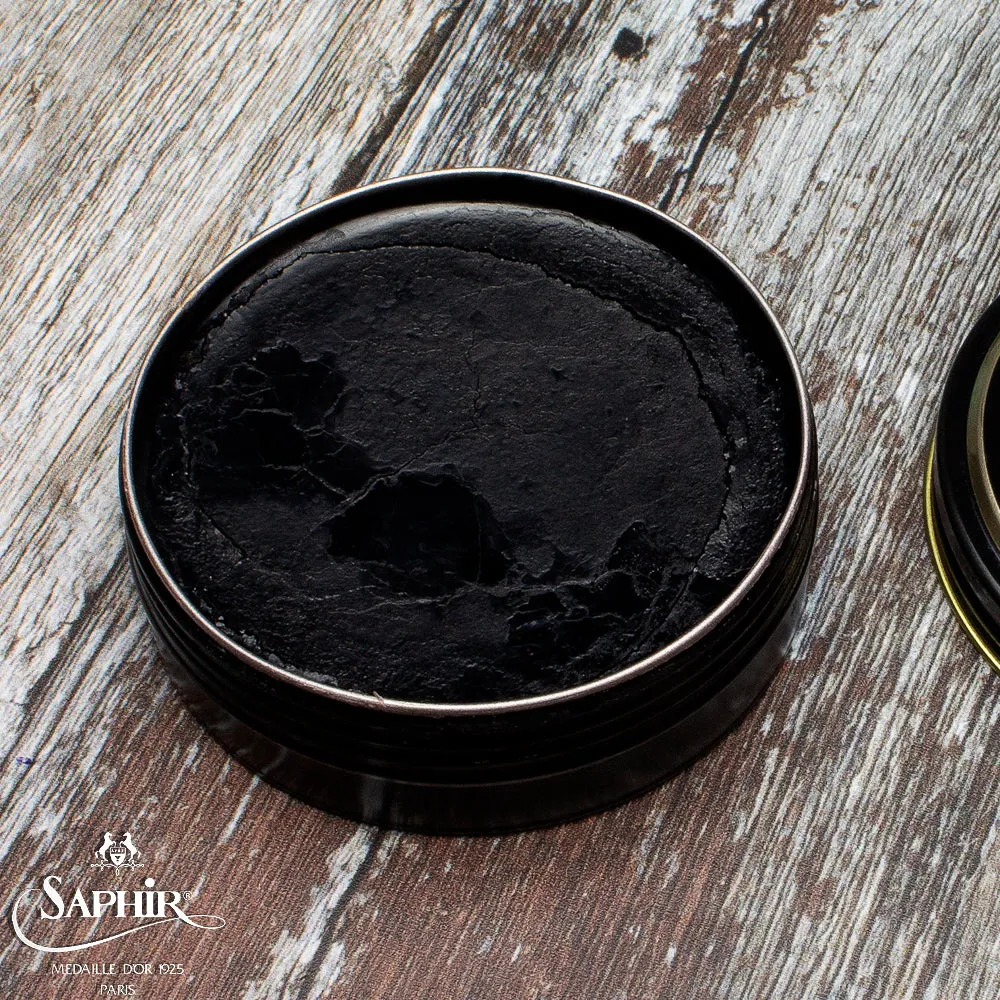 SAPHIR MEDAILLE D'OR PATE DE LUXE WAX POLISH - BLACK - 50ml