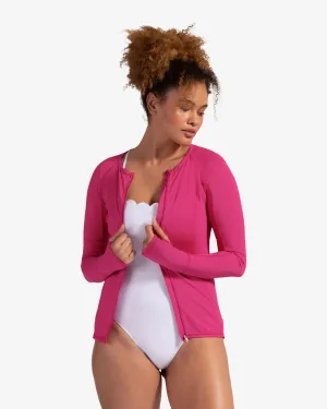 WOMEN'S FULL ZIP TOP (3010) - Passion Pink